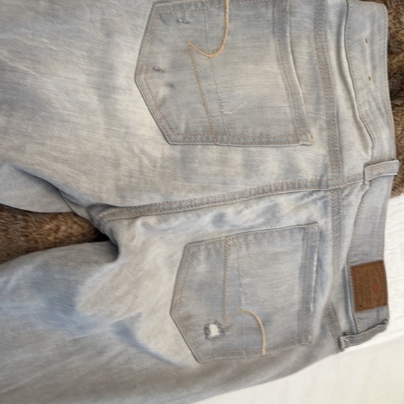 American Eagle outfitters, vintage collection, light, gray, distressed jeans 4 - Picture 4 of 4